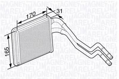 MAGNETI MARELLI 350218356000 -  Теплообменник, отопление салона
